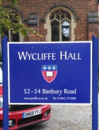 Wycliffe Hall Sign