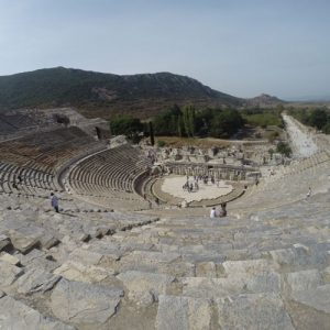 Theatre and harbour street, Ephesus
