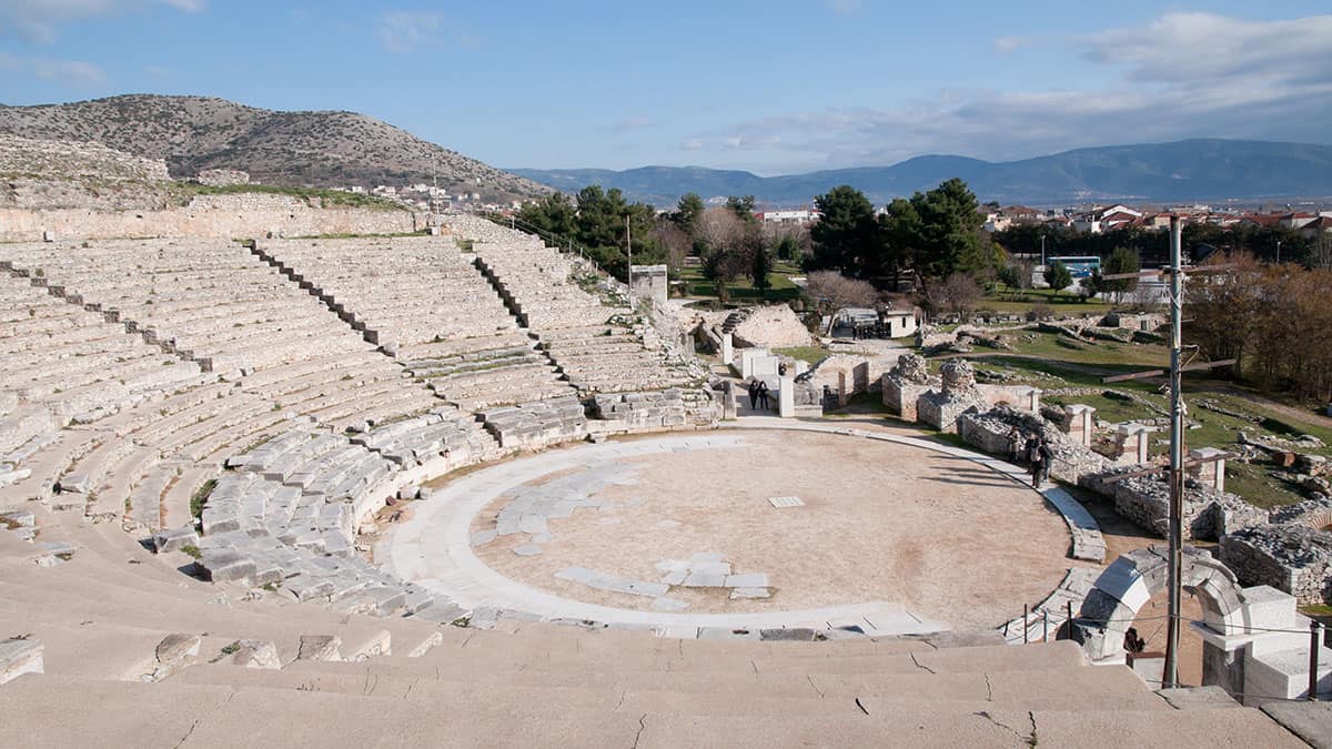 The ancient theatre of Philippi, Greece.