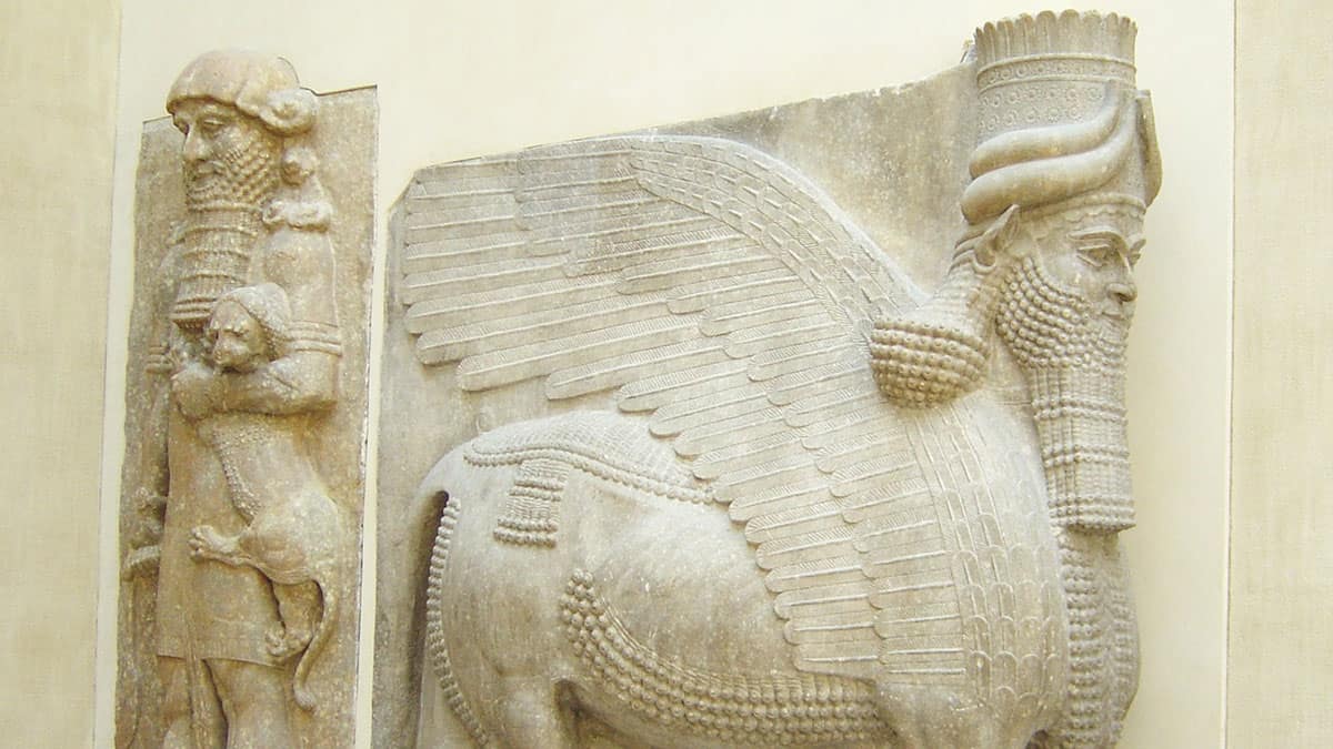 One of the gates of Dur-Sharukin, Assyria, Louvre.