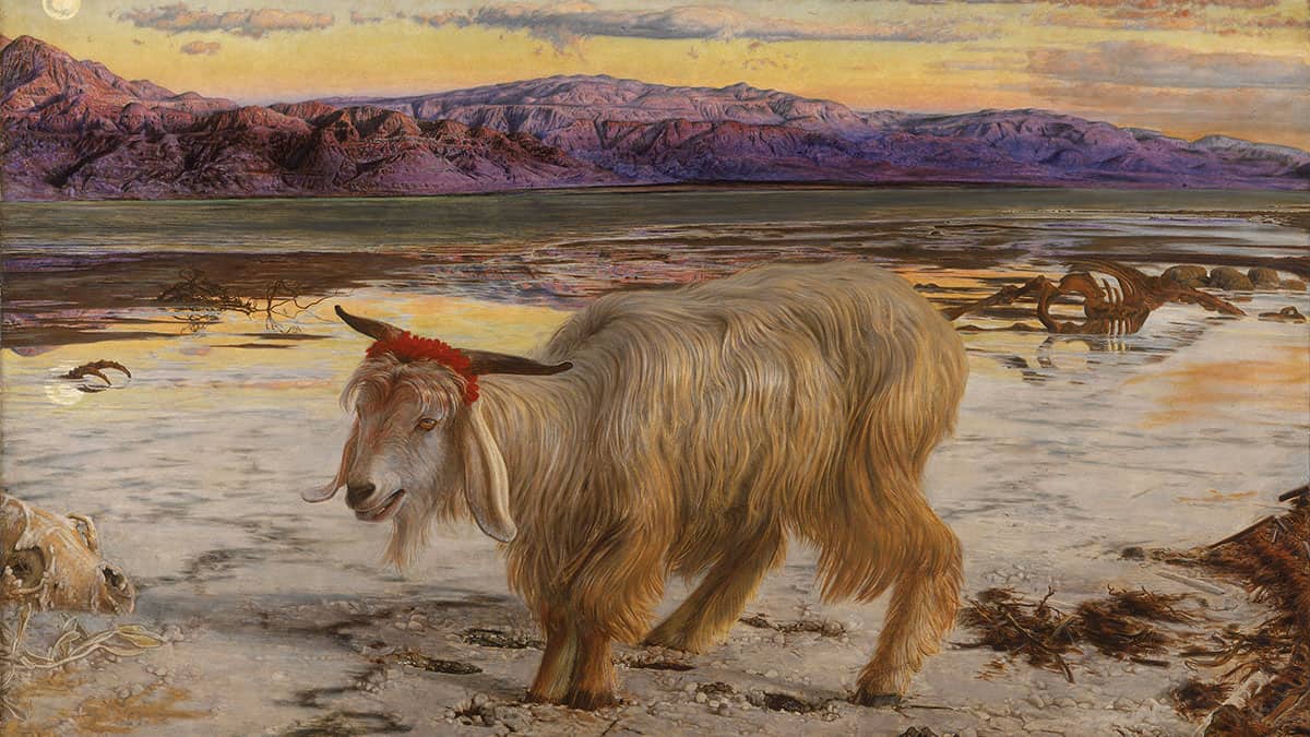 The Scapegoat, by William Holman Hunt, 1854