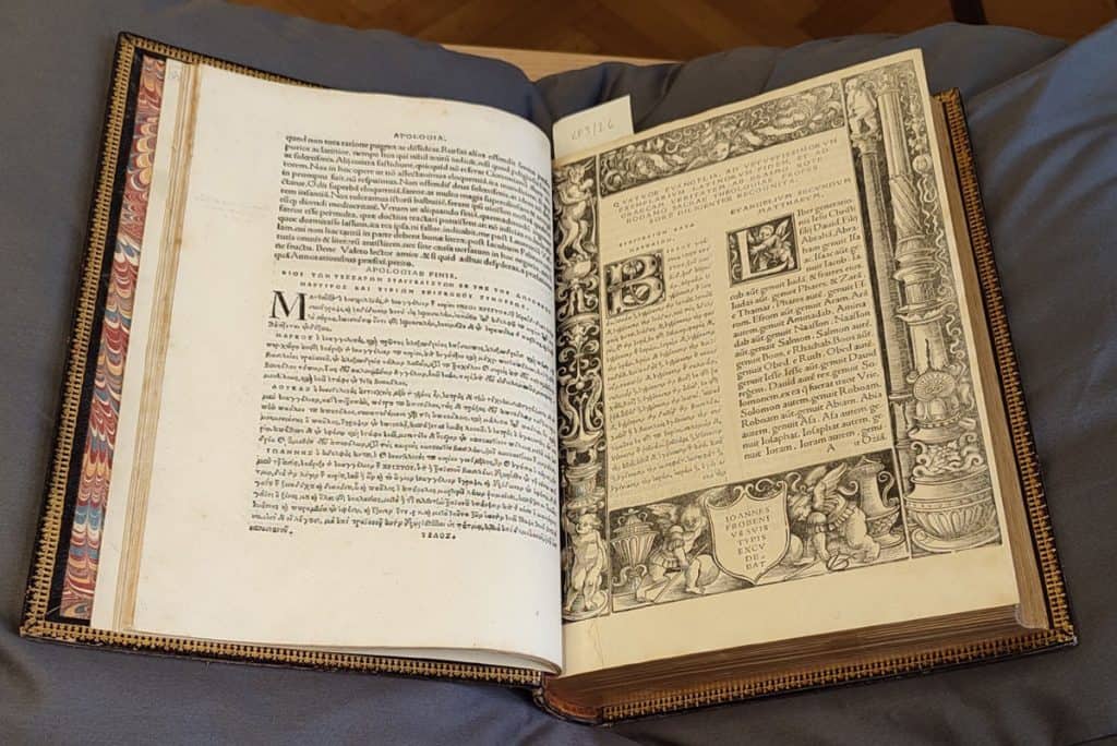 Novum lnstrumentum, New Testament, edited and translated by Desiderius Erasmus. Basel, 1516