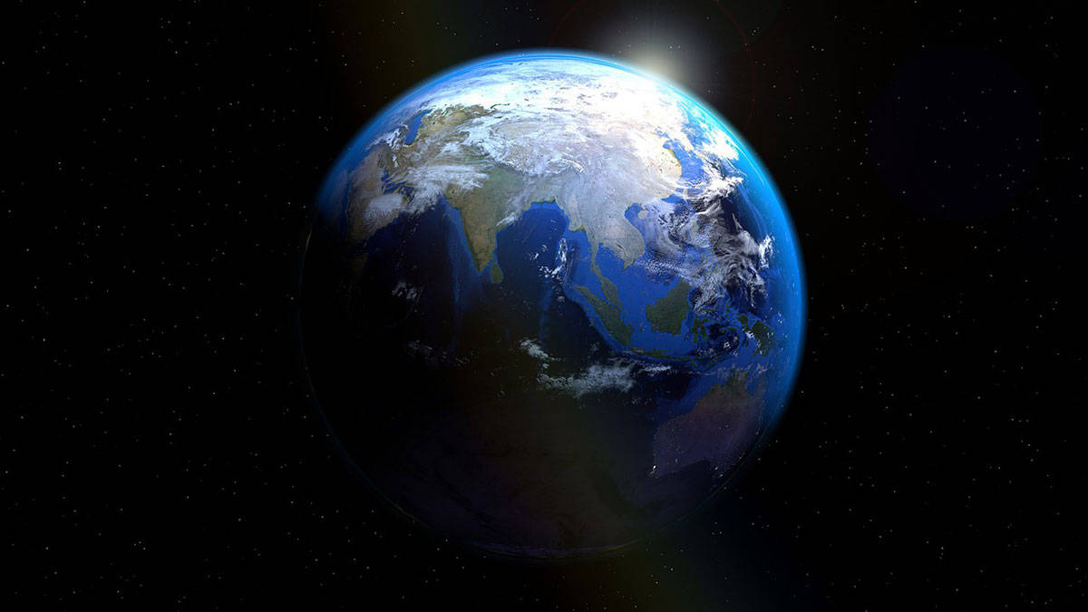 Globe showing Asia