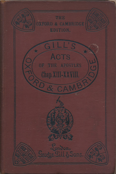 Frank Marshall [1848-1906], Acts of the Apostles (chapters (XIII-XXVIII) with Introduction and Notes